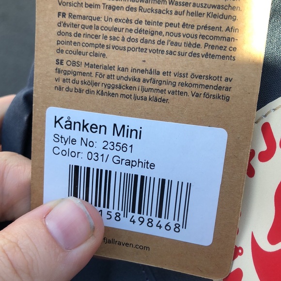 Fjallraven mini backpack graphite - Picture 7 of 7